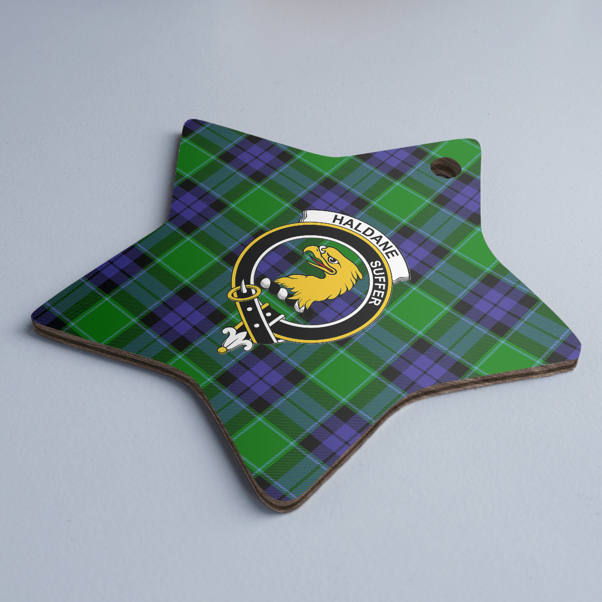 Clan Haldane 2 Tartan Crest Star Ceramic Ornament QH54 Haldane 2 Tartan Tartan Christmas   