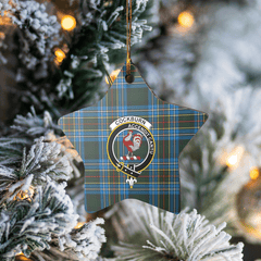 Clan Cockburn Modern Tartan Crest Star Ceramic Ornament FW43 Cockburn Modern Tartan Tartan Christmas   