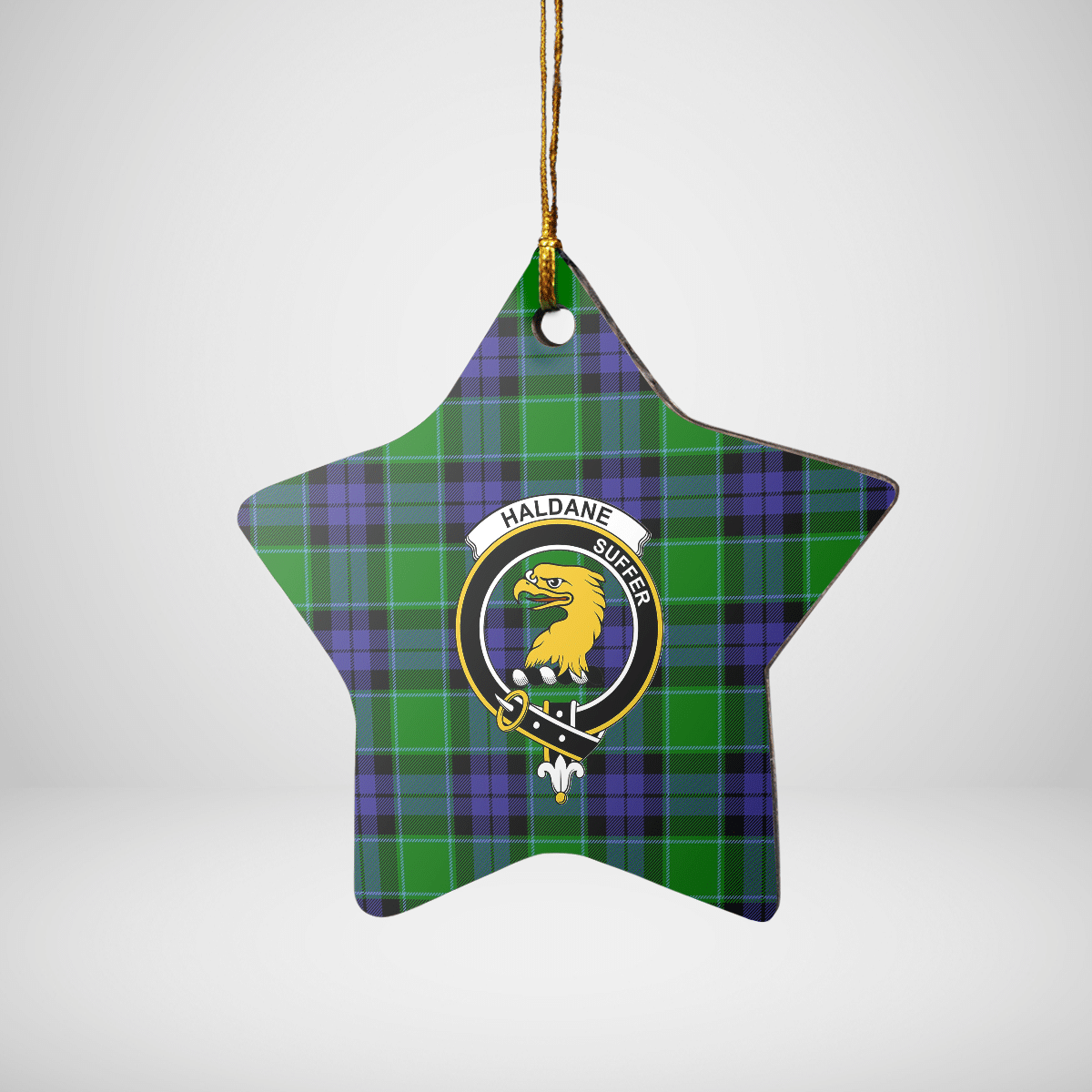 Clan Haldane 2 Tartan Crest Star Ceramic Ornament QH54 Haldane 2 Tartan Tartan Christmas   