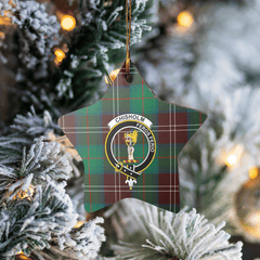 Clan Chisholm Hunting Ancient Tartan Crest Star Ceramic Ornament TN95 Chisholm Hunting Ancient Tartan Tartan Christmas   