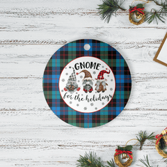 Clan Guthrie Ancient Tartan Tartan Crest Gnome Round Ceramic Ornament AO77 Guthrie Ancient Tartan Tartan Christmas   