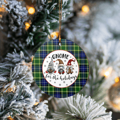 Clan MacKellar Tartan Tartan Crest Gnome Round Ceramic Ornament FM14 MacKellar Tartan Tartan Christmas   