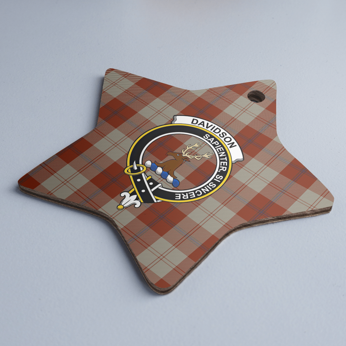 Clan Davidson Dress Dancers Tartan Crest Star Ceramic Ornament CI99 Davidson Dress Dancers Tartan Tartan Christmas   