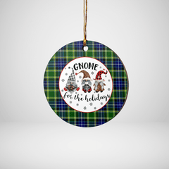 Clan MacKellar Tartan Tartan Crest Gnome Round Ceramic Ornament FM14 MacKellar Tartan Tartan Christmas   