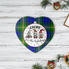 Clan Maitland Tartan Tartan Crest Gnome Heart Ceramic Ornament VS71 Maitland Tartan Tartan Christmas   