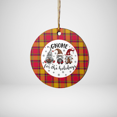 Clan Scrymgeour Tartan Tartan Crest Gnome Round Ceramic Ornament VB18 Scrymgeour Tartan Tartan Christmas   