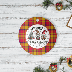 Clan Scrymgeour Tartan Tartan Crest Gnome Round Ceramic Ornament VB18 Scrymgeour Tartan Tartan Christmas   