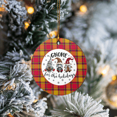 Clan Scrymgeour Tartan Tartan Crest Gnome Round Ceramic Ornament VB18 Scrymgeour Tartan Tartan Christmas   