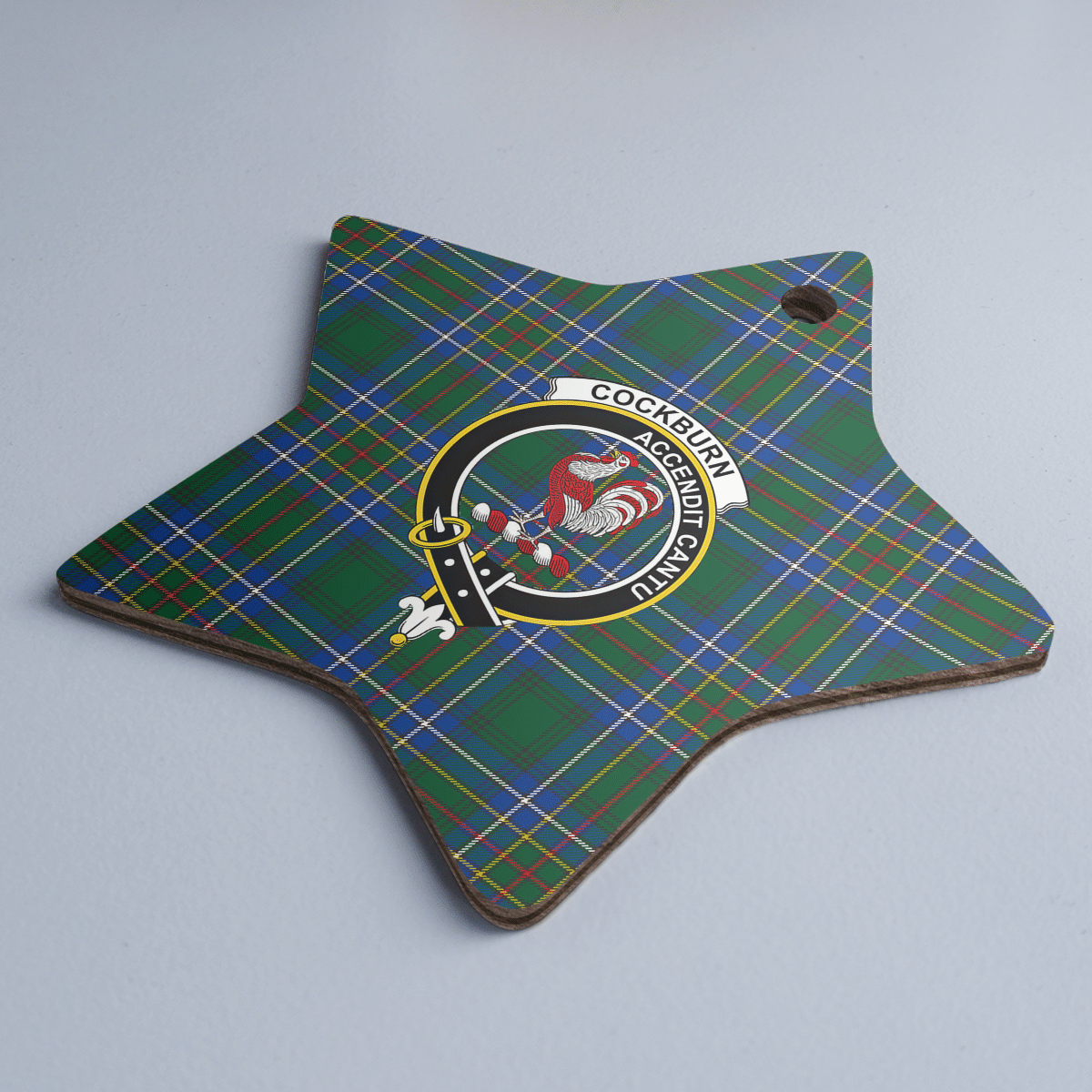 Clan Cockburn Ancient Tartan Crest Star Ceramic Ornament KU29 Cockburn Ancient Tartan Tartan Christmas   