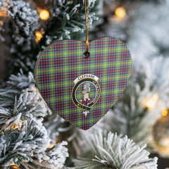 Clan Clephane Tartan Crest Heart Ceramic Ornament FD71 Clephane Tartan Tartan Christmas   