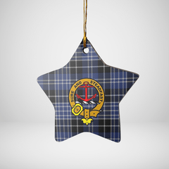 Clan Clark 1Tartan Crest Star Ceramic Ornament YF46 Clark 1Tartan Tartan Christmas   