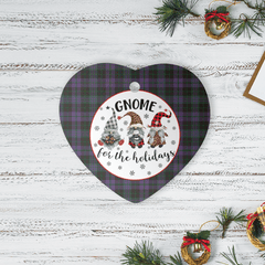 Clan Clergy Green Tartan Tartan Crest Gnome Heart Ceramic Ornament LV28 Clergy Green Tartan Tartan Christmas   