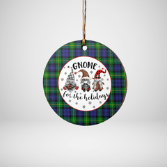 Clan Gordon Modern Tartan Tartan Crest Gnome Round Ceramic Ornament KL76 Gordon Modern Tartan Tartan Christmas   