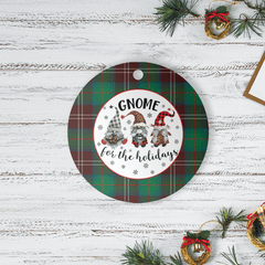 Clan Chisholm Hunting Ancient Tartan Tartan Crest Gnome Round Ceramic Ornament JF12 Chisholm Hunting Ancient Tartan Tartan Christmas   