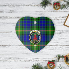 Clan Maitland Tartan Crest Heart Ceramic Ornament OH83 Maitland Tartan Tartan Christmas   