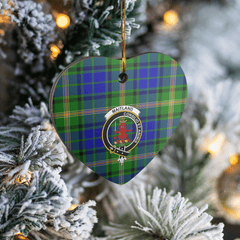 Clan Maitland Tartan Crest Heart Ceramic Ornament OH83 Maitland Tartan Tartan Christmas   