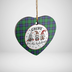 Clan Monteith Tartan Tartan Crest Gnome Heart Ceramic Ornament HV87 Monteith Tartan Tartan Christmas   