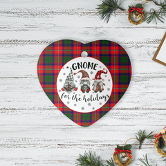 Clan Wauchope Tartan Tartan Crest Gnome Heart Ceramic Ornament AG90 Wauchope Tartan Tartan Christmas   