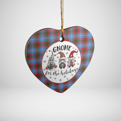 Clan Preston (Edinburgh) Tartan Tartan Crest Gnome Heart Ceramic Ornament QA20 Preston (Edinburgh) Tartan Tartan Christmas   