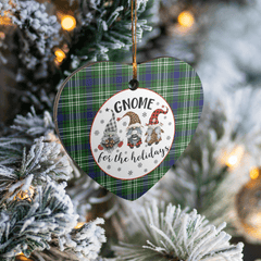 Clan Swinton (Tweedside) Tartan Tartan Crest Gnome Heart Ceramic Ornament MP93 Swinton (Tweedside) Tartan Tartan Christmas   