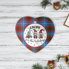 Clan Crichton District Tartan Tartan Crest Gnome Heart Ceramic Ornament BY58 Crichton District Tartan Tartan Christmas   