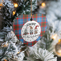 Clan Crichton District Tartan Tartan Crest Gnome Heart Ceramic Ornament BY58 Crichton District Tartan Tartan Christmas   