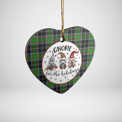 Clan Webster Tartan Tartan Crest Gnome Heart Ceramic Ornament VS77 Webster Tartan Tartan Christmas   