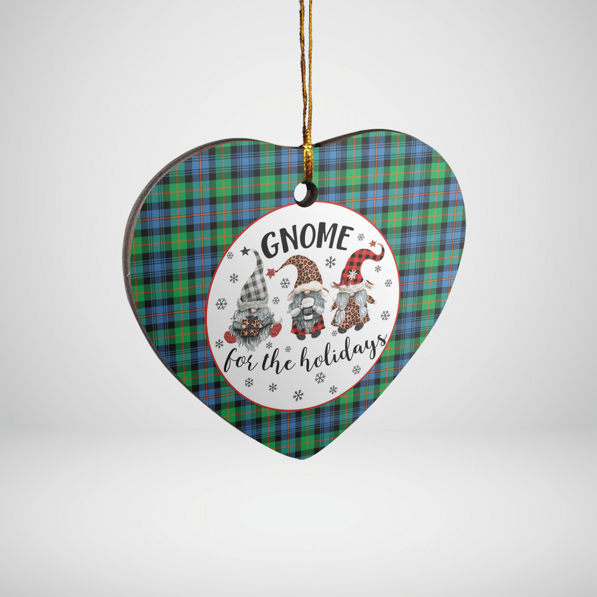 Clan Murray of Atholl Ancient Tartan Tartan Crest Gnome Heart Ceramic Ornament OF32 Murray of Atholl Ancient Tartan Tartan Christmas   