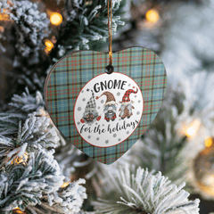 Clan Walkinshaw Tartan Tartan Crest Gnome Heart Ceramic Ornament QB44 Walkinshaw Tartan Tartan Christmas   