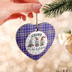 Clan Ochterlony Tartan Tartan Crest Gnome Heart Ceramic Ornament UT17 Ochterlony Tartan Tartan Christmas   