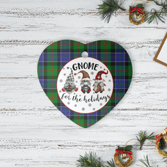 Clan Paterson Tartan Tartan Crest Gnome Heart Ceramic Ornament SD56 Paterson Tartan Tartan Christmas   