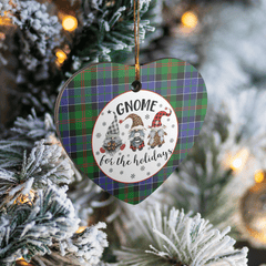 Clan Paterson Tartan Tartan Crest Gnome Heart Ceramic Ornament SD56 Paterson Tartan Tartan Christmas   