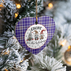 Clan Ochterlony Tartan Tartan Crest Gnome Heart Ceramic Ornament UT17 Ochterlony Tartan Tartan Christmas   