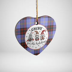 Clan Rutherford Tartan Tartan Crest Gnome Heart Ceramic Ornament GS79 Rutherford Tartan Tartan Christmas   