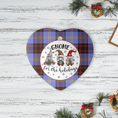 Clan Rutherford Tartan Tartan Crest Gnome Heart Ceramic Ornament GS79 Rutherford Tartan Tartan Christmas   