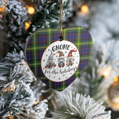 Clan Watson Modern Tartan Tartan Crest Gnome Heart Ceramic Ornament UE74 Watson Modern Tartan Tartan Christmas   