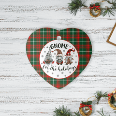 Clan Prince of Wales Tartan Tartan Crest Gnome Heart Ceramic Ornament AH71 Prince of Wales Tartan Tartan Christmas   