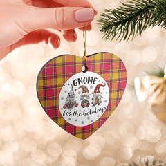 Clan Scrymgeour Tartan Tartan Crest Gnome Heart Ceramic Ornament YW79 Scrymgeour Tartan Tartan Christmas   