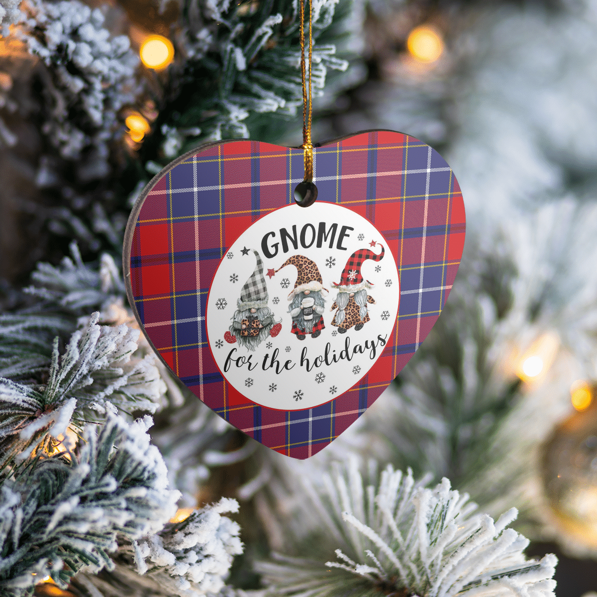 Clan Wishart Dress Tartan Tartan Crest Gnome Heart Ceramic Ornament NI95 Wishart Dress Tartan Tartan Christmas   