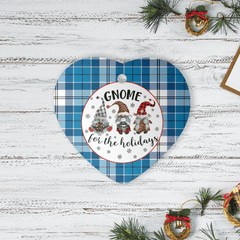 Clan Roberton Tartan Tartan Crest Gnome Heart Ceramic Ornament PJ22 Roberton Tartan Tartan Christmas   