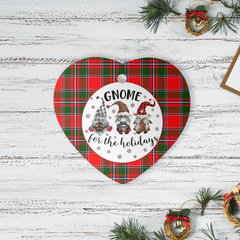 Clan Spens Modern Tartan Tartan Crest Gnome Heart Ceramic Ornament PD28 Spens Modern Tartan Tartan Christmas   