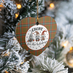 Clan Seton Hunting Modern Tartan Tartan Crest Gnome Heart Ceramic Ornament QI64 Seton Hunting Modern Tartan Tartan Christmas   