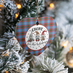 Clan Newton (Edingburg) Tartan Tartan Crest Gnome Heart Ceramic Ornament VF60 Newton (Edingburg) Tartan Tartan Christmas   