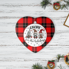 Clan Ramsay Modern Tartan Tartan Crest Gnome Heart Ceramic Ornament GQ10 Ramsay Modern Tartan Tartan Christmas   