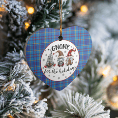 Clan Mercer Modern Tartan Tartan Crest Gnome Heart Ceramic Ornament JM66 Mercer Modern Tartan Tartan Christmas   