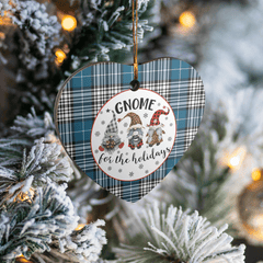 Clan Napier Modern Tartan Tartan Crest Gnome Heart Ceramic Ornament AZ29 Napier Modern Tartan Tartan Christmas   