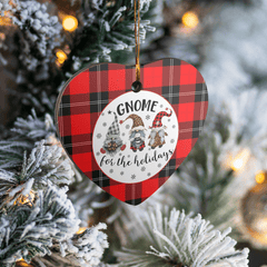 Clan Ramsay Modern Tartan Tartan Crest Gnome Heart Ceramic Ornament MP19 Ramsay Modern Tartan Tartan Christmas   