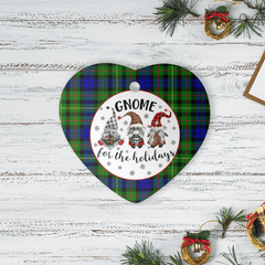 Clan Rollo Tartan Tartan Crest Gnome Heart Ceramic Ornament PZ18 Rollo Tartan Tartan Christmas   