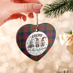 Clan Tennant Tartan Tartan Crest Gnome Heart Ceramic Ornament PC44 Tennant Tartan Tartan Christmas   