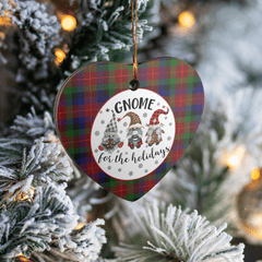 Clan Tennant Tartan Tartan Crest Gnome Heart Ceramic Ornament PC44 Tennant Tartan Tartan Christmas   